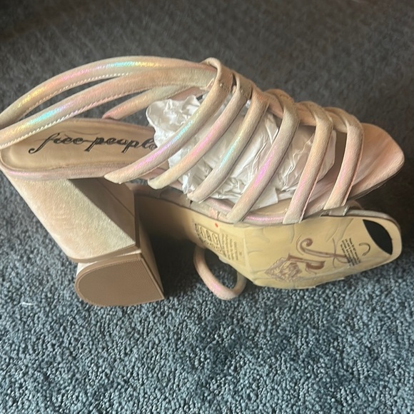 Free People Cream Heels with Strappy Design - Picture 3 of 4